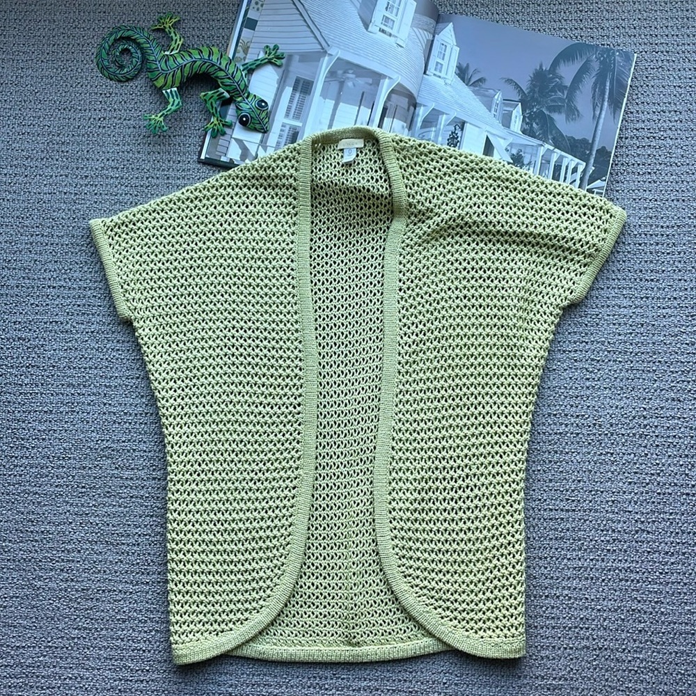 Lime Green Crochet Sweater